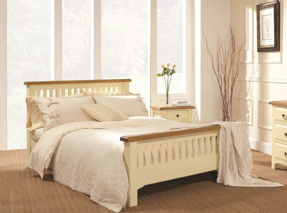 cream painted wooden bedroom furniture