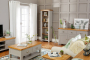 Downton Grey Tall Narrow Alcove Bookcase with 4 Adjustable Shelves