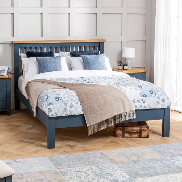 Westbury Blue Painted 6ft Super King, Wooden Board For King Size Bed Frame