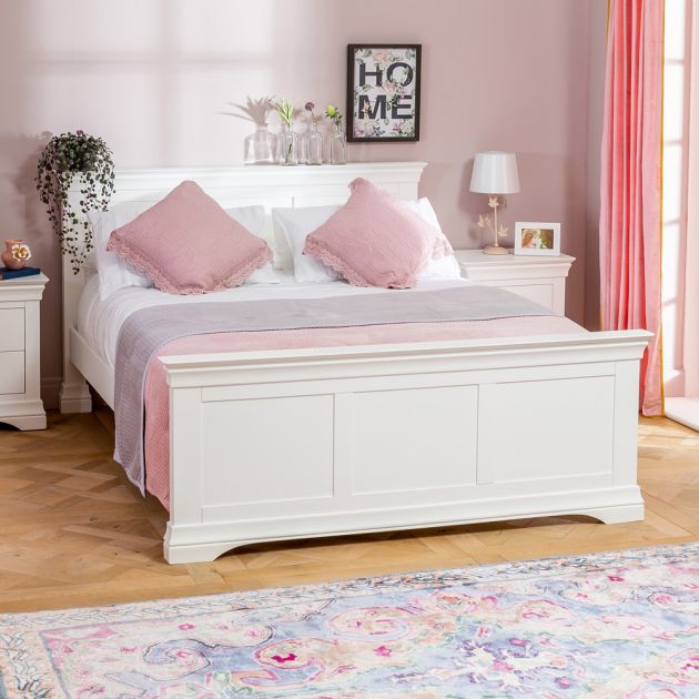 Wilmslow White Painted 6ft Super King, White King Size Bed With Drawers