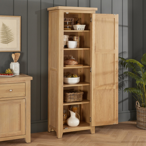 Cheshire Whitewash Oak Single Shaker Kitchen Pantry Storage Cupboard