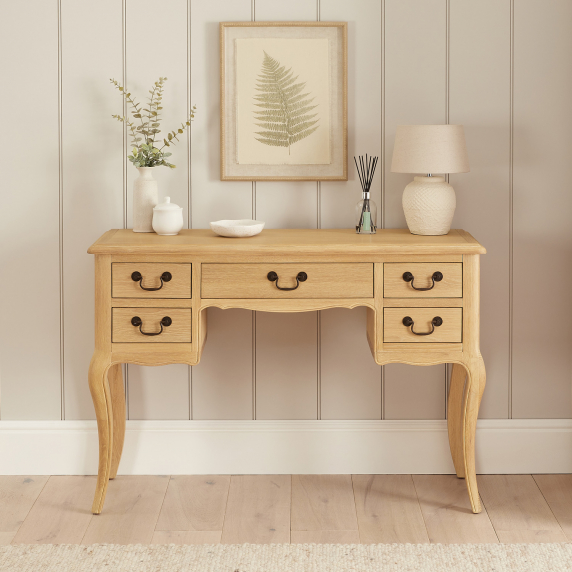 French Chateau Oak Dressing Table Desk