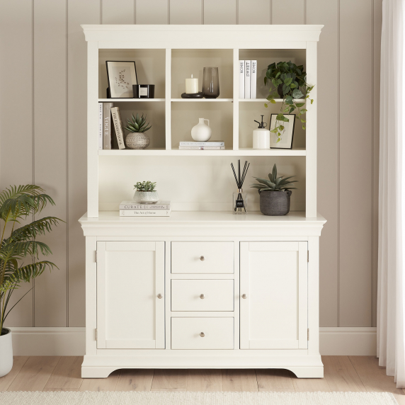 Wilmslow White Painted Large Sideboard with Dresser Top