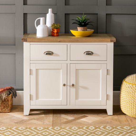 Cheshire Cream Painted Medium 2 Drawer 2 Door Sideboard