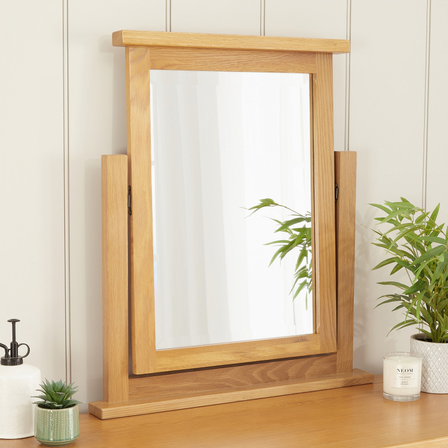 Cheshire Oak Vanity Dressing Table Mirror