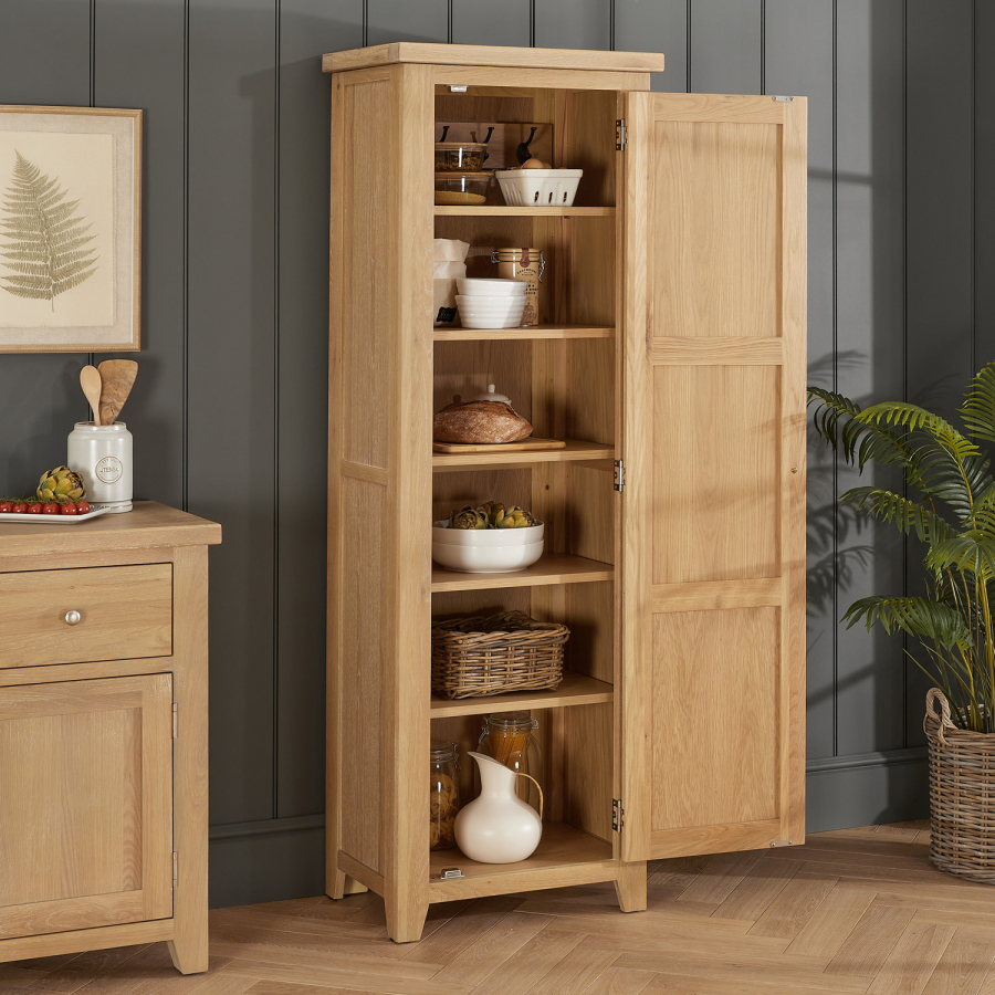 Cheshire Whitewash Oak Single Shaker Kitchen Pantry Storage Cupboard