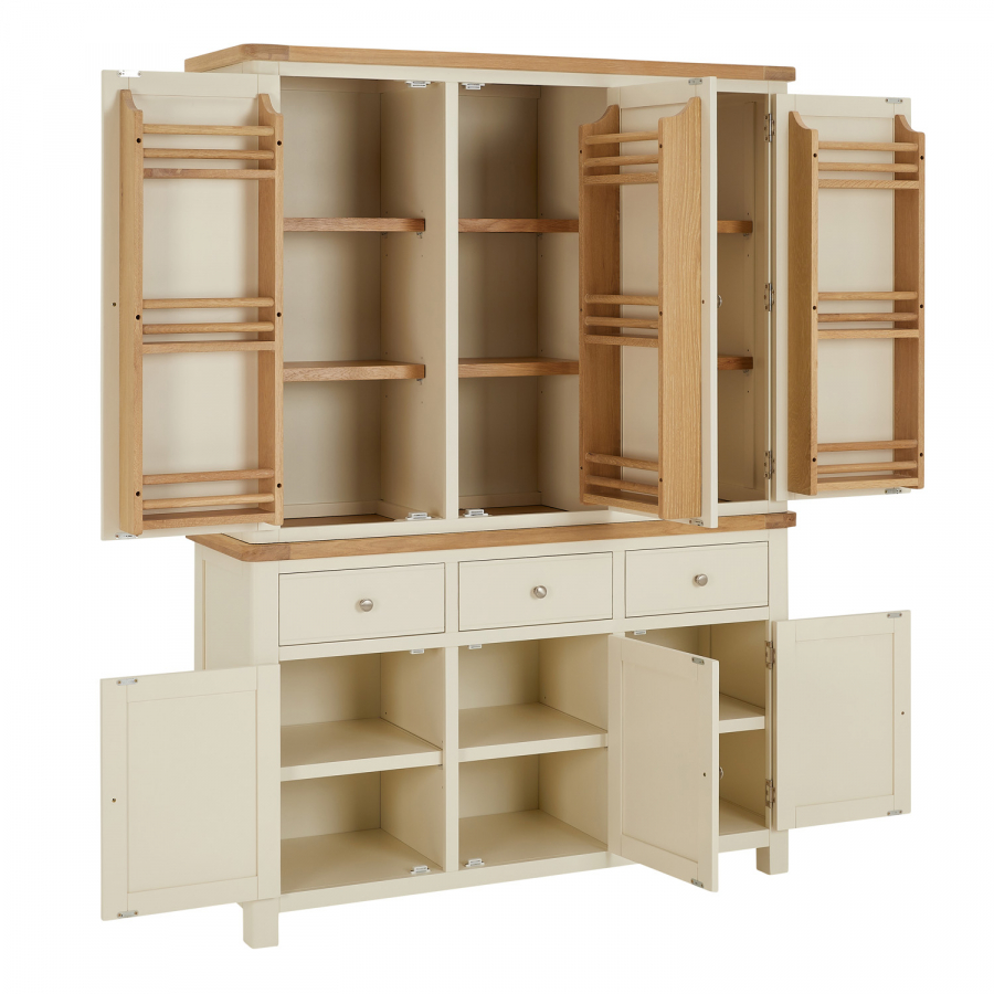 Marbury Cream Painted Triple Kitchen Larder Pantry Cupboard | The ...