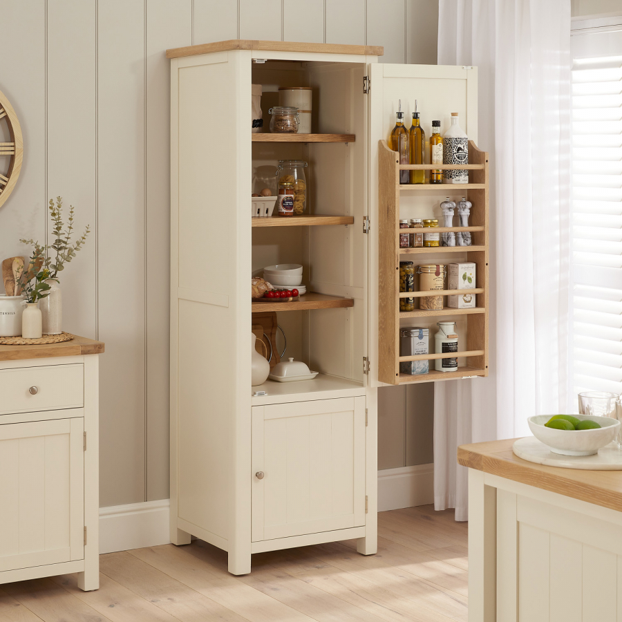 Marbury Cream Painted Single Kitchen Larder Pantry Cupboard | The ...