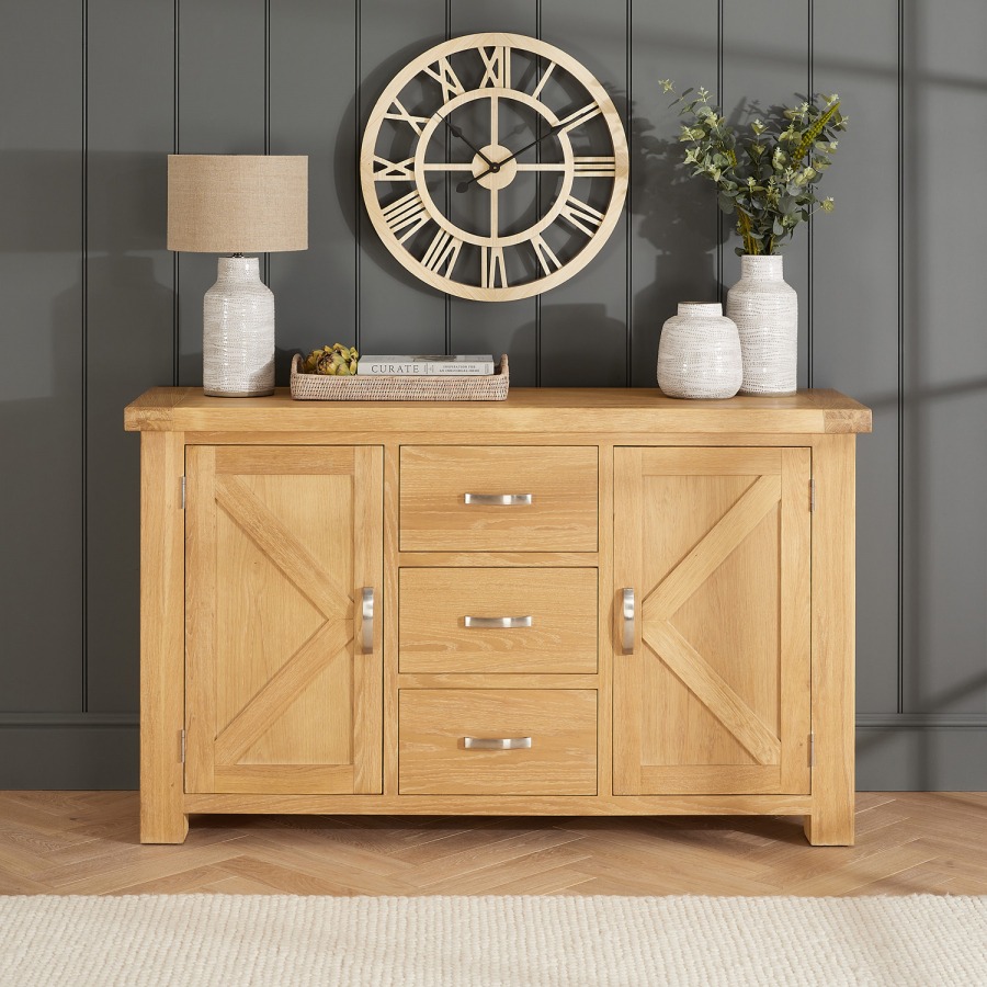 Marbury Classic Oak Large Sideboard