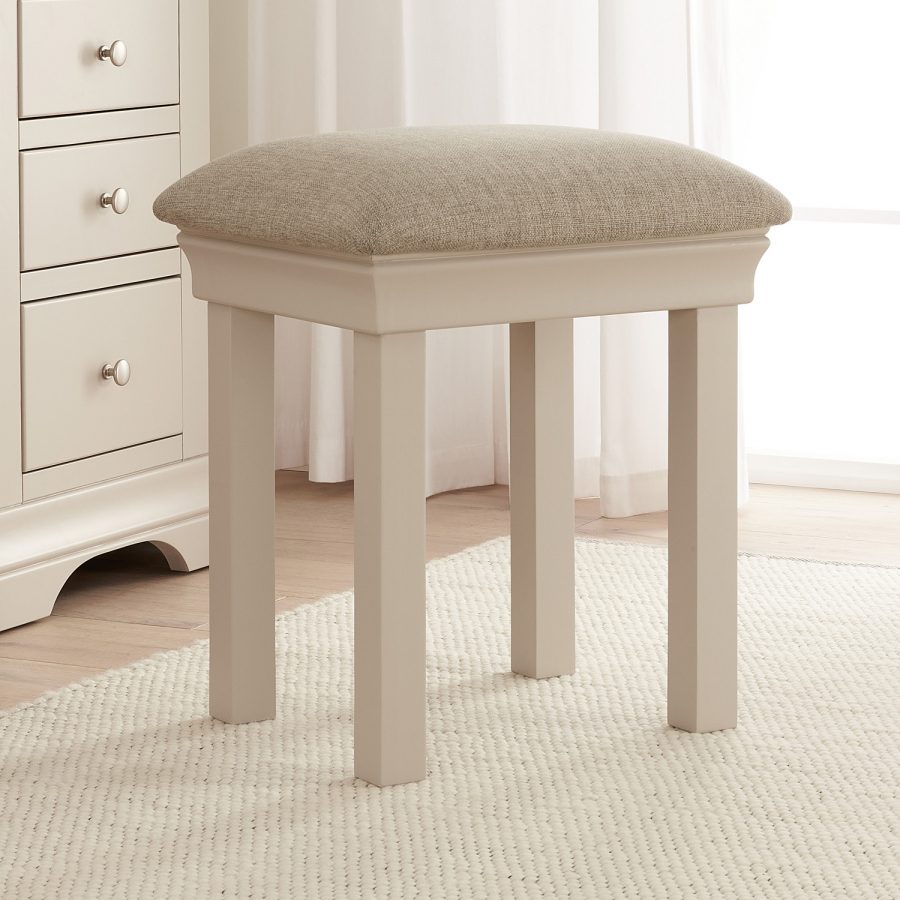 Wilmslow Dove Grey Painted Dressing Table Stool
