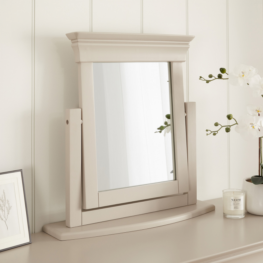 Wilmslow Dove Grey Painted Vanity Dressing Mirror
