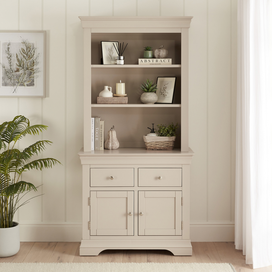 Wilmslow Dove Grey Painted Medium Sideboard with Dresser Top