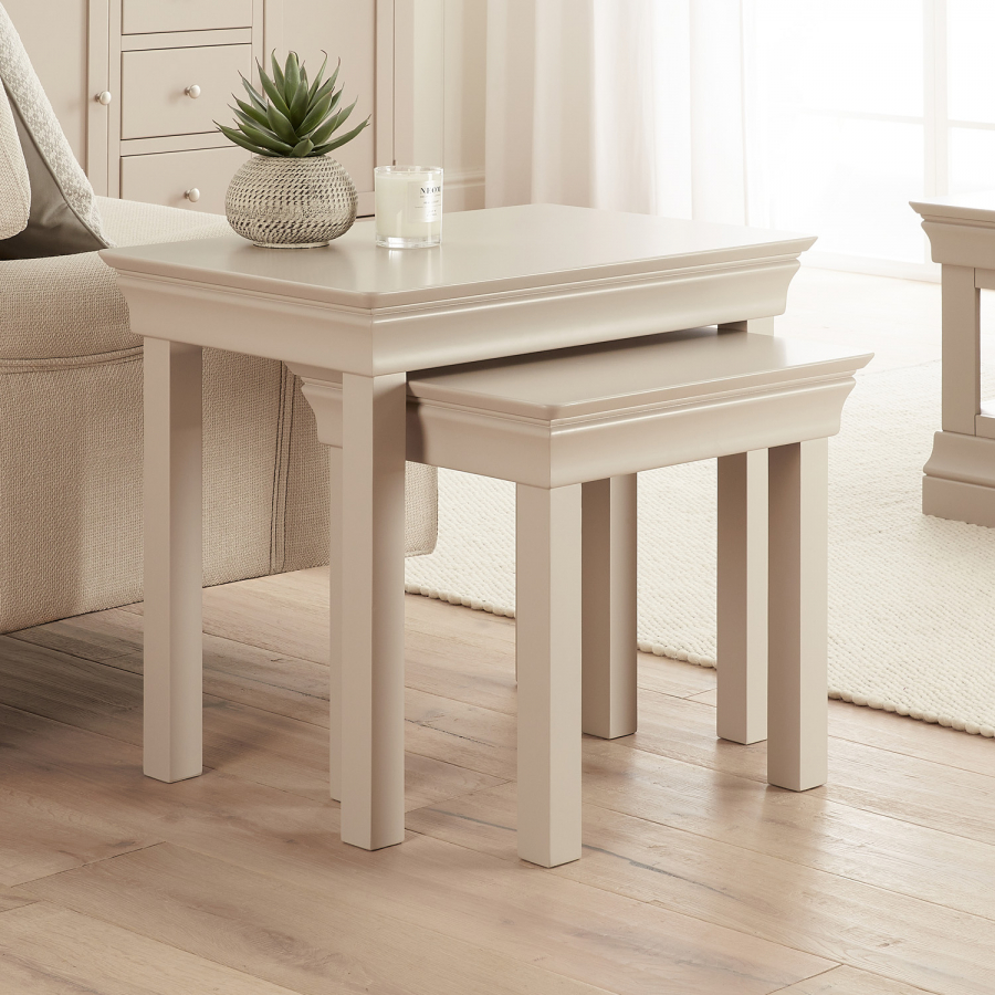 Wilmslow Dove Grey Painted Nest of 2 Tables