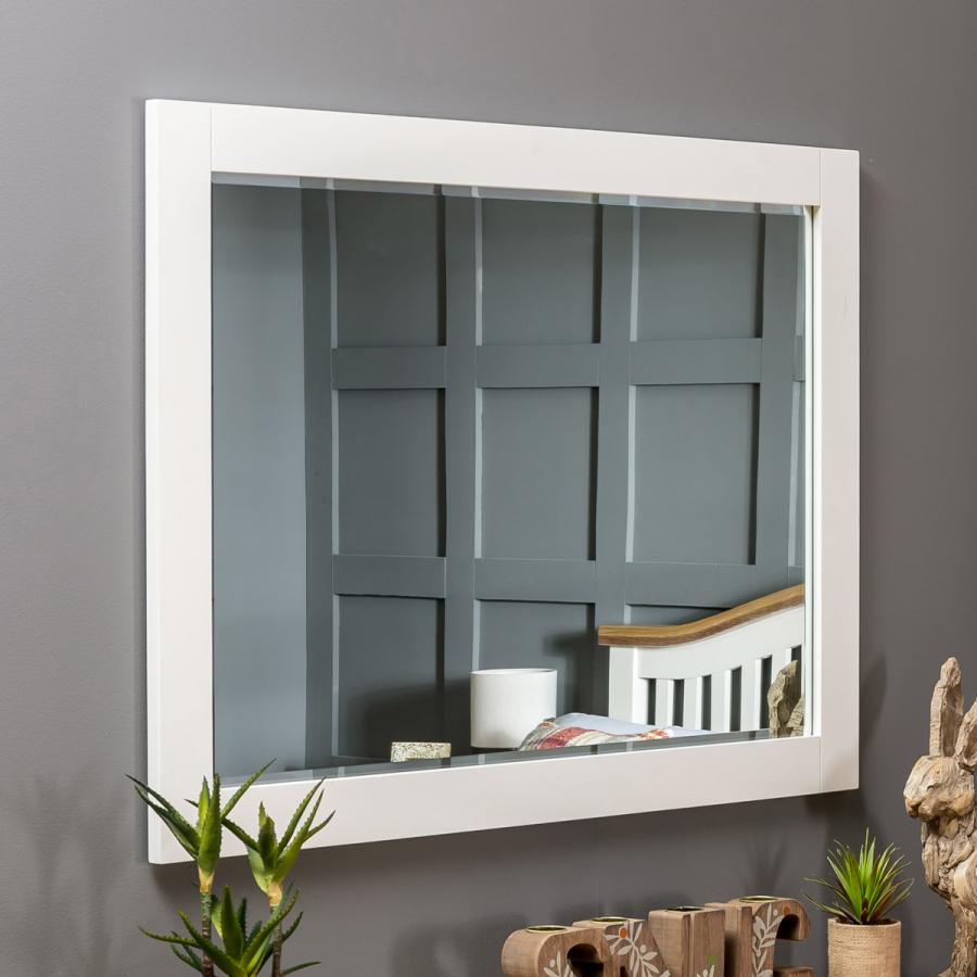 Cheshire Cream Painted Large Wall Mirror - 108cm x 78cm
