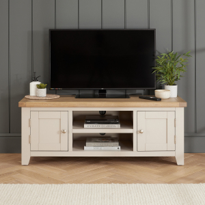 Cheshire Dove Grey Painted Large TV Stand Unit – Up to 60” Widescreen Size
