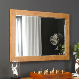 Solid Oak Large Wall Mirror  - 108cm x 78cm