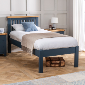 Westbury Blue Painted 3ft Single Bed with Low Foot Board