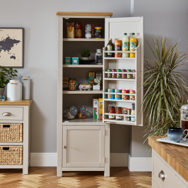 Cotswold Grey Painted Single Kitchen Larder Pantry Cupboard