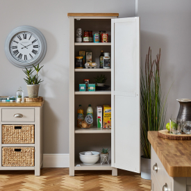 Cotswold Grey Painted Single Shaker Kitchen Pantry Cupboard