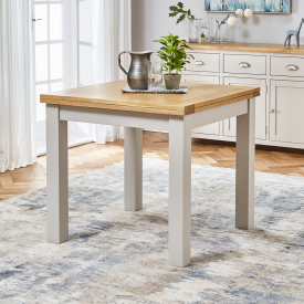 Cotswold Grey Square Flip Top Dining Table - Extending 85cm to 170cm
