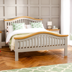 Downton Grey Painted Arch Rail 5ft King Size Bed