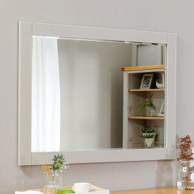 Downton Grey Painted Large Wall Mirror - 108cm x 78cm