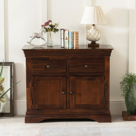 French Hardwood Mahogany Stained Small Sideboard