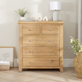 Cheshire Weathered Limed Oak 2 over 3 Drawer Chest