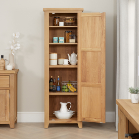 Cheshire Weathered Limed Oak Single Shaker Kitchen Pantry Cupboard