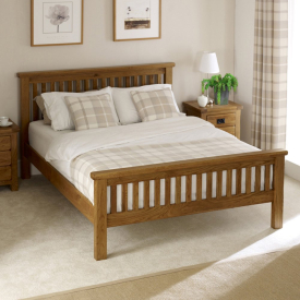 Rustic Solid Oak 6ft Super King Size Bed