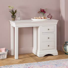 Wilmslow White Painted Single Pedestal Dressing Table