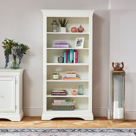 Wilmslow White Painted Tall Large Bookcase