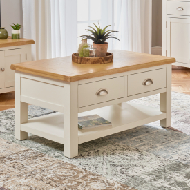 Cotswold Cream Painted 2 Drawer Coffee Table