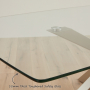 Starburst 220cm Glass Dining Table with Satin Legs – 8 Seater