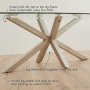 Starburst 220cm Glass Dining Table with Satin Legs – 8 Seater