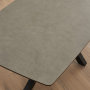 Starburst 220cm Grey Ceramic Dining Table with Black Legs – 8 Seater