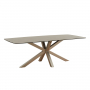 Starburst 220cm Grey Ceramic Dining Table with Satin Legs – 8 Seater