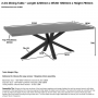 Industrial Natural Oak 220cm Dining Table with Black Starburst Legs – 8 to 10 Seater