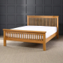 Solid Oak Slatted 5ft King Size Bed 