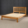 Solid Oak Slatted 6ft Super King Size Bed 