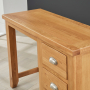 Cheshire Oak Pedestal Dressing Table Set with Mirror & Stool