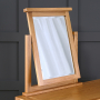 Cheshire Oak Pedestal Dressing Table Set with Mirror & Stool