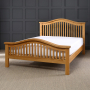 Solid Oak Arch Rail 4ft 6in Double Size Bed