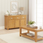 Cheshire Oak Large 3 Drawer 3 Door Sideboard