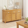 Cheshire Oak Large 3 Drawer 3 Door Sideboard