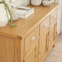 Cheshire Oak Large 3 Drawer 3 Door Sideboard