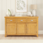 Cheshire Oak Large 3 Drawer 3 Door Sideboard