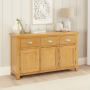Cheshire Oak Large 3 Drawer 3 Door Sideboard