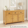 Cheshire Oak Large 3 Drawer 3 Door Sideboard
