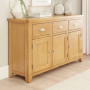 Cheshire Oak Large 3 Drawer 3 Door Sideboard